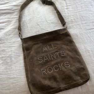 Leather messenger bag